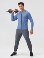 Men's Stand Collar Fitness Training Jacket - Image 2