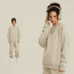 Wholesale Wear Solid Color Velvet Thickened Round Neck - Image 5