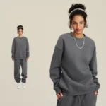 Wholesale Wear Solid Color Velvet Thickened Round Neck - Image 3