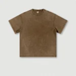 Men's Wear Heavy Washed Short Sleeve Round Neck T-shirts - Image 5