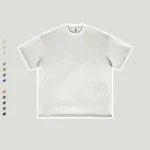 Men's Loose Fit Small Neck Solid Color Tee - Image 15