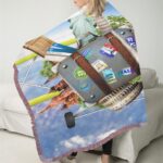 Ultra-Soft Mixed Pink Fringe Blanket 30"x40" - Image 3