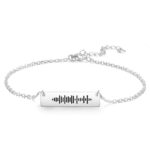 Scannable Code Custom Music Engraved Bar Anklet - Image 3