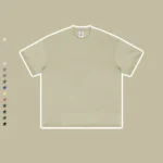 Men's Loose Fit Small Neck Solid Color Tee - Image 12
