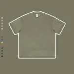 Men's Loose Fit Small Neck Solid Color Tee - Image 10