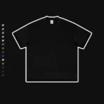 Men's Loose Fit Small Neck Solid Color Tee - Image 2