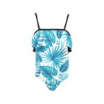 Kids' Spaghetti Strap Ruffle Swimsuit (S26) - Image 3