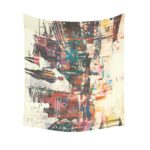 Cotton Linen Wall Tapestry 60" x 51" - Image 2
