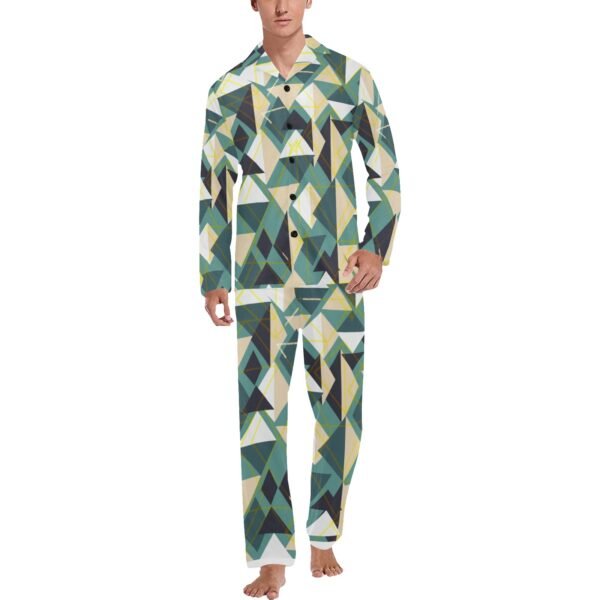 Men's V-Neck Long Pajama Set