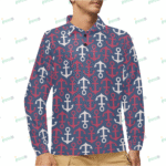 Men's Long Sleeve Polo Shirt (T73)