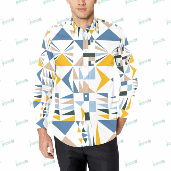 Men's All Over Print Long Sleeve Shirt (Model T61)