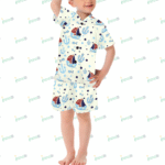 Little Boys' V-Neck Short Pajama Set (Sets 11)