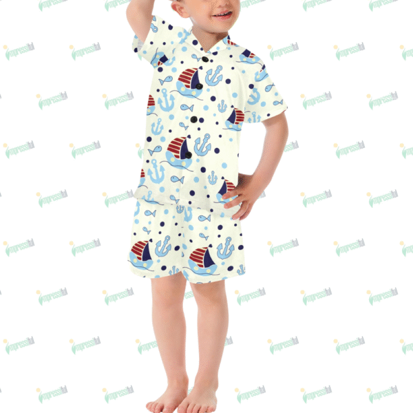 Little Boys' V-Neck Short Pajama Set (Sets 11)