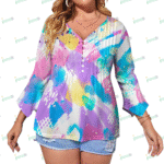 Women's ruffled petal sleeve top