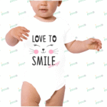 Baby Powder Organic Short Sleeve One Piece Model T28（One Side Printing）