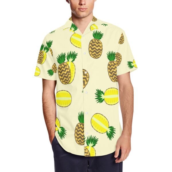 Men's Short Sleeve Shirt With Lapel Collar (Model T54)