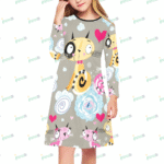Girls' Long Sleeve Dress (D59)