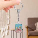 Customized Double Side Crystal Keychain With 2 Photos - Image 2