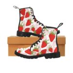 Women's Lace Up Canvas Boots (Model1203H)(Black) - Image 2