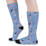 Long Cute Women Colorblock Socks（Black part is not customizable） - Image 5
