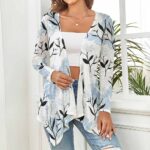 Floral Printed Women's Knitted Cardigan - Image 3