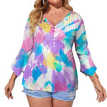 Women's ruffled petal sleeve top - Image 3