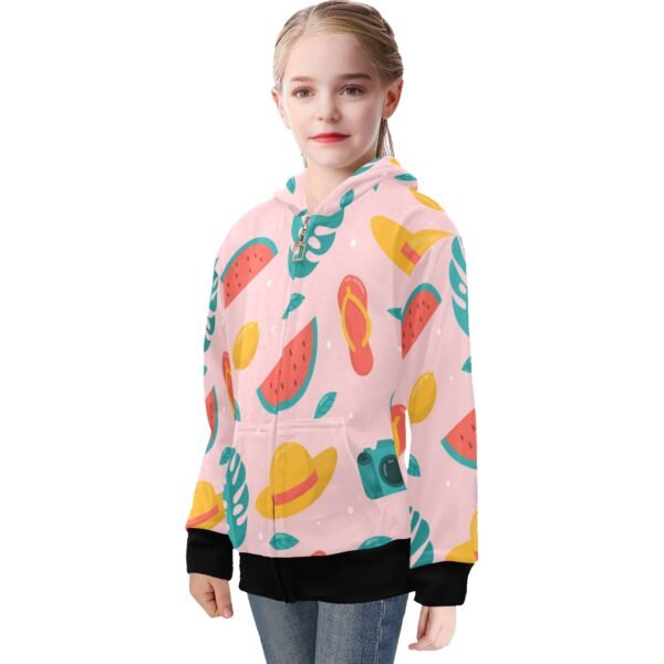 Big Girls' Zip Up Hoodie (H58)
