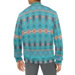 Men's All Over Print Mock Neck Sweater (Model H43) - Image 4