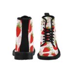 Women's Lace Up Canvas Boots (Model1203H)(Black) - Image 3