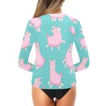 Women's Long Sleeve Swim Shirt (S39) - Image 4