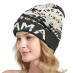 Full printed knitted hat - Image 5