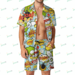 All Printing Men's Fashion Leisure Beach Suit