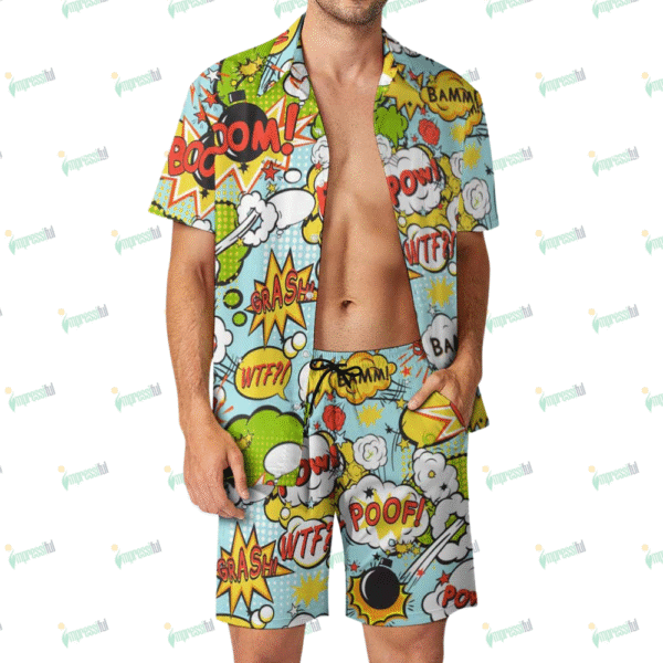 All Printing Men's Fashion Leisure Beach Suit