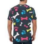 Men's All Over Print Curved Hem T-Shirt (T76) - Image 4