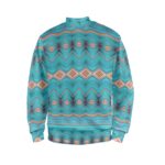 Men's All Over Print Mock Neck Sweater (Model H43) - Image 3