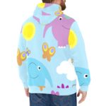 Men's Long Sleeve Fleece Hoodie (H55) - Image 3