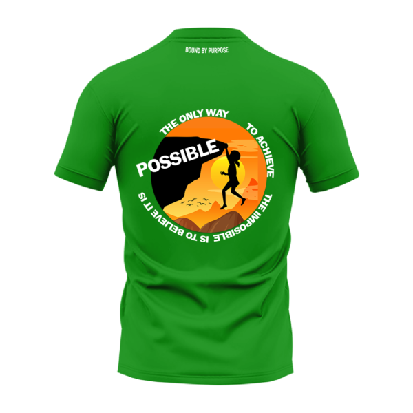 Green Round Neck T-Shirt - "POSSIBLE"