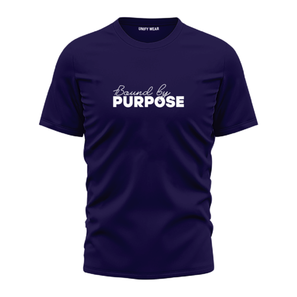 Dark Blue Round Neck T-Shirt - "Forgiveness is the Road to Redemption"