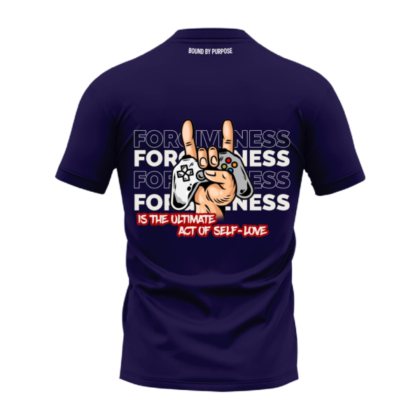 Dark Blue Round Neck T-Shirt - "Forgiveness is the Ultimate Act of Self-Love"