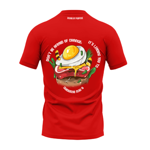 Red Round Neck T-Shirt - "Embrace Change Tee"
