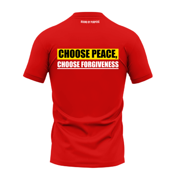 Red Round Neck T-Shirt - "Choose Peace" Tee