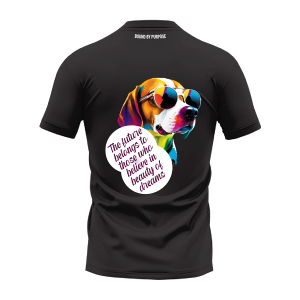“The Future Belongs” Inspirational Quote Black Round Neck T-Shirt