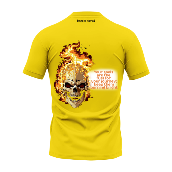 Fuel Your Journey Yellow Round Neck T-Shirt