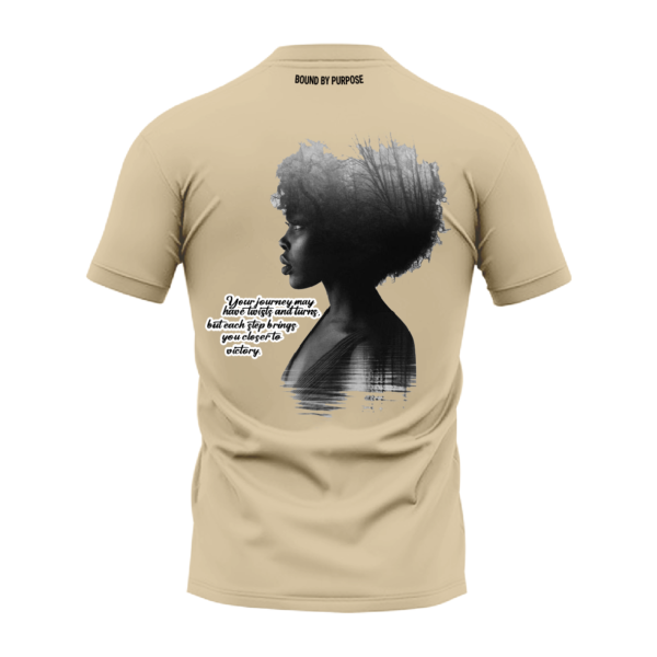 "Victory Journey" Grey Round Neck T-Shirt for Men/Women