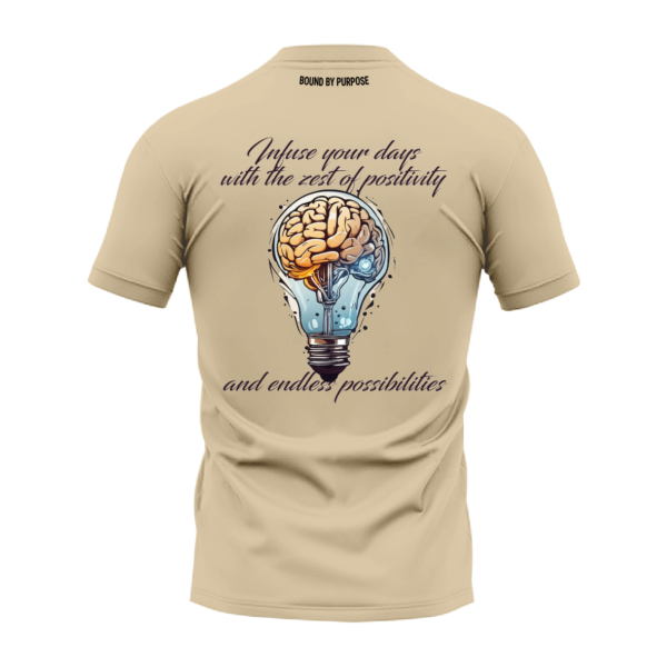 Infuse Your Days" Motivational Grey Round Neck T-Shirt
