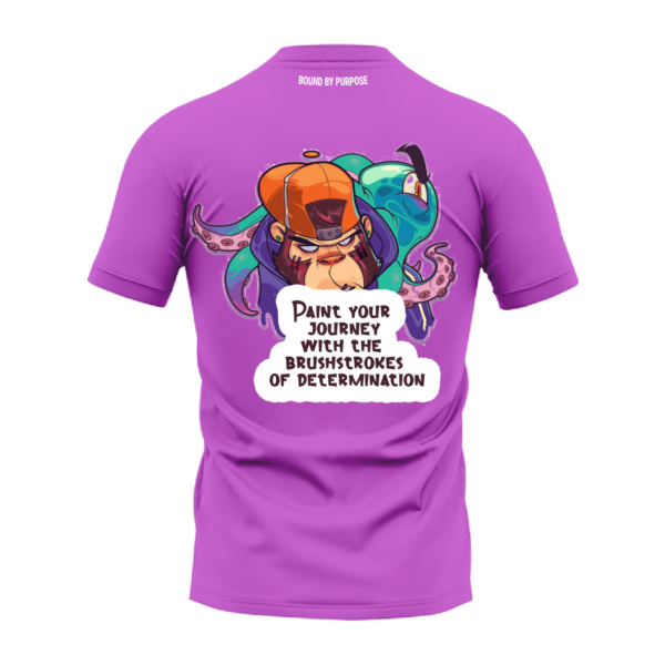 Purple Round Neck T-shirt - "Paint Your Journey