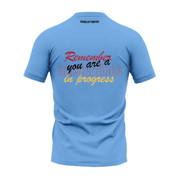 Masterpiece in Progress Blue Round Neck T-Shirt