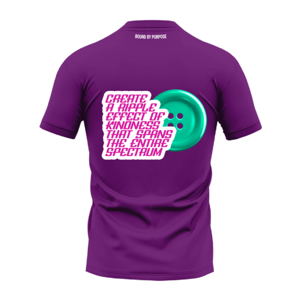 Purple "Ripple of Kindness" Round Neck T-Shirt