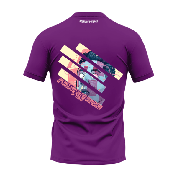 Purple Round Neck T-Shirt – "The Only Limit" Inspirational Quote