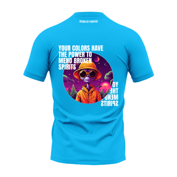 Purple "Your Colors Have The Power to Mend Broken Spirits Joy" Round Neck T-Shirt